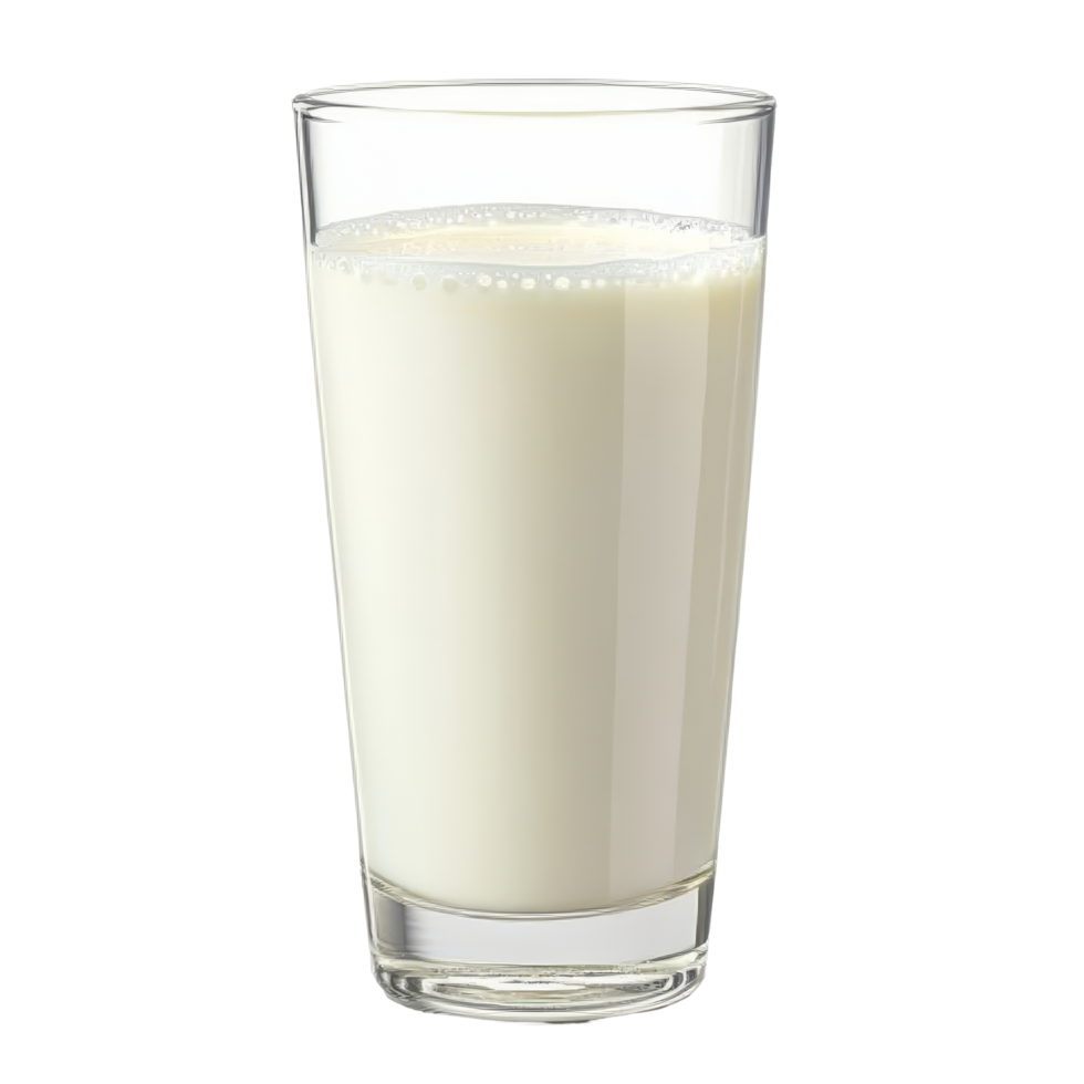 Fresh glass of milk isolated on a transparent background for a healthy lifestyle and nutrition, glass of milk isolated on transparent background png