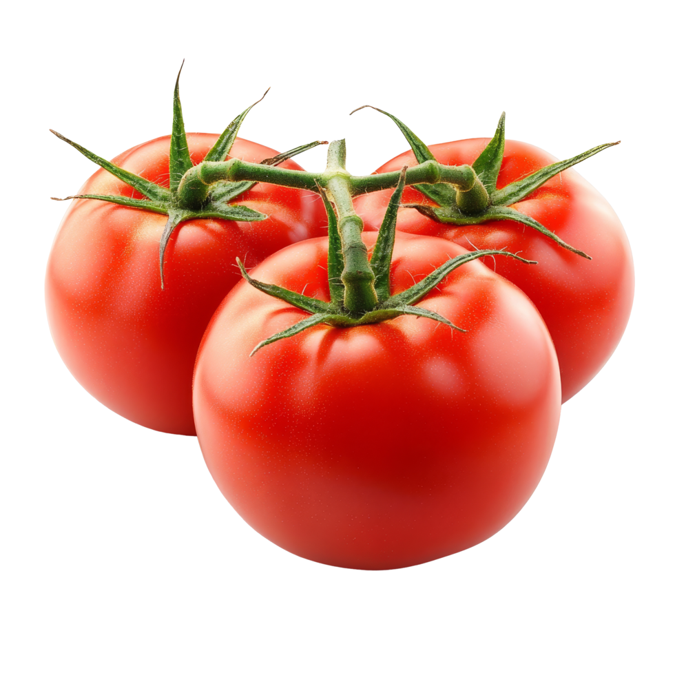 Fresh red tomatoes grouped together on a transparent background showcasing their vibrant color and natural freshness, Tomatoes isolated on transparent background png