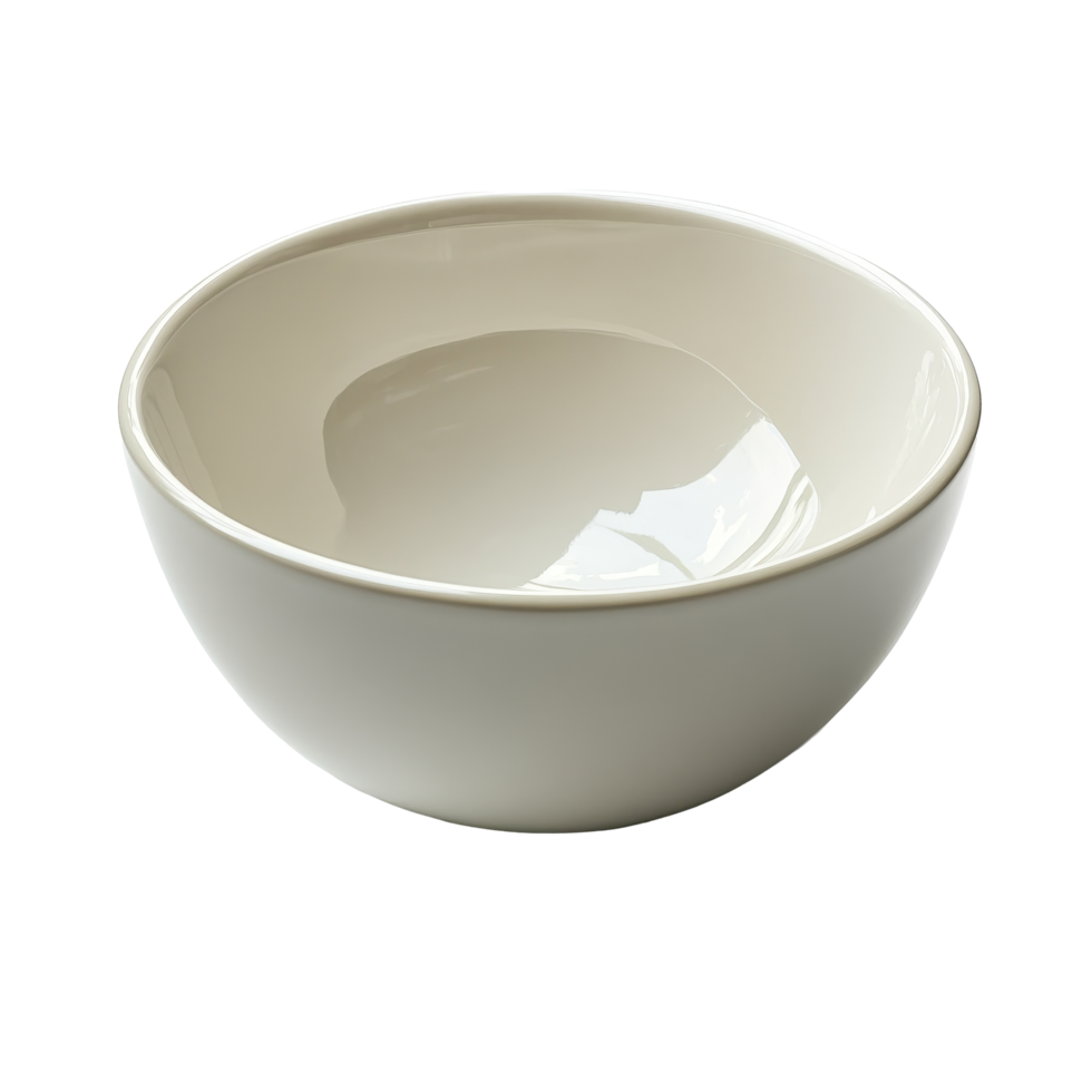 Empty ceramic bowl isolated on a transparent background for culinary and design applications, empty bowl isolated on transparent background png