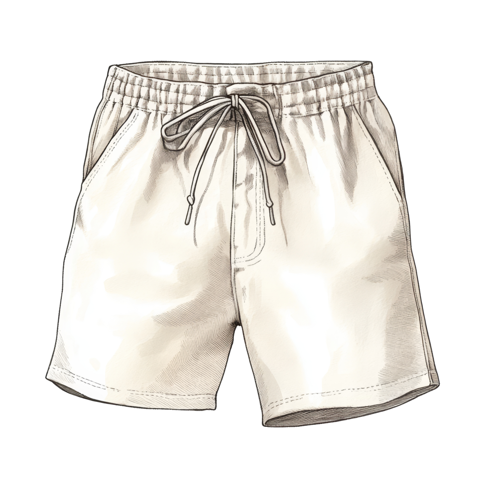 These short pants are designed for casual wear, showcasing a lightweight fabric perfect for warm days, short pants on transparent background png