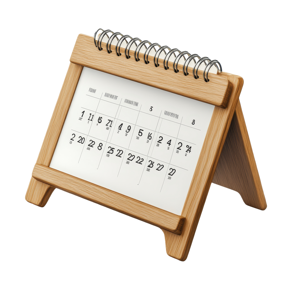 Table calendar for December displayed in a minimalistic style against a transparent background, table calendar 2024 december isolated on transparent background png