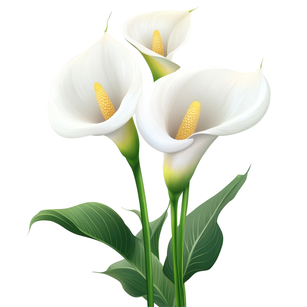 Elegant cala lily floral bouquet with whit accents showcasing natures beauty indoors, cala lily Flowers Floral Bouquets flowers with transparent background png