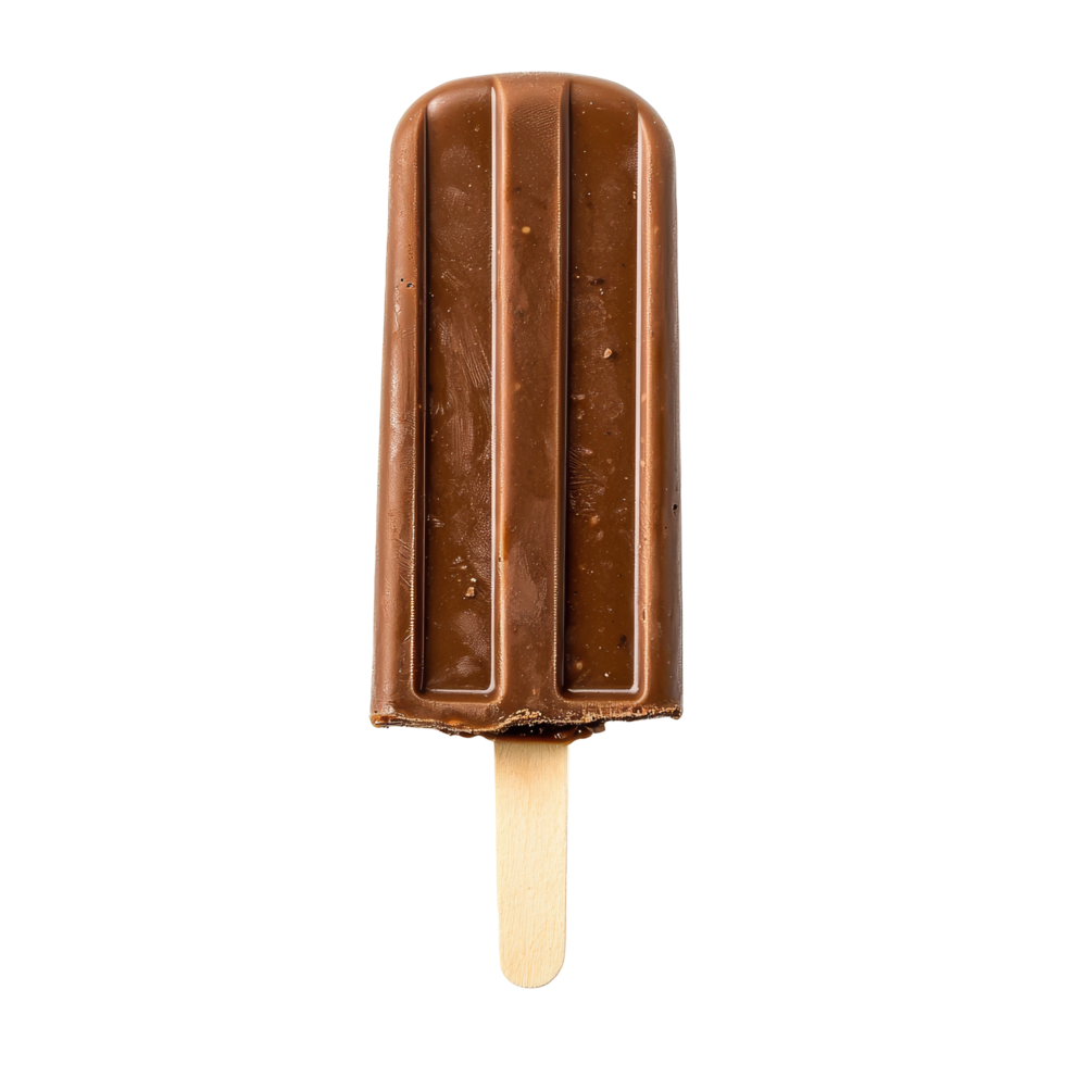A chocolate popsicle on a transparent background, showcasing delicious dessert enjoyment any time of the day, Chocolate Popsicle Isolated on transparent background png