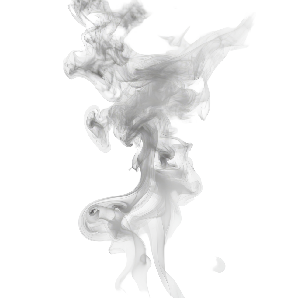 transparent smoke swirling gracefully on a bright transparent background, creating an ethereal and fascinating texture, transparent smoke texture on transparent background png