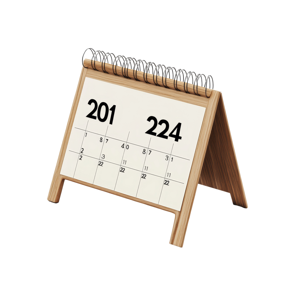 Table calendar for January with dates on a transparent background, perfect for organizing plans and schedules, table calendar 2024 january isolated on transparent background png