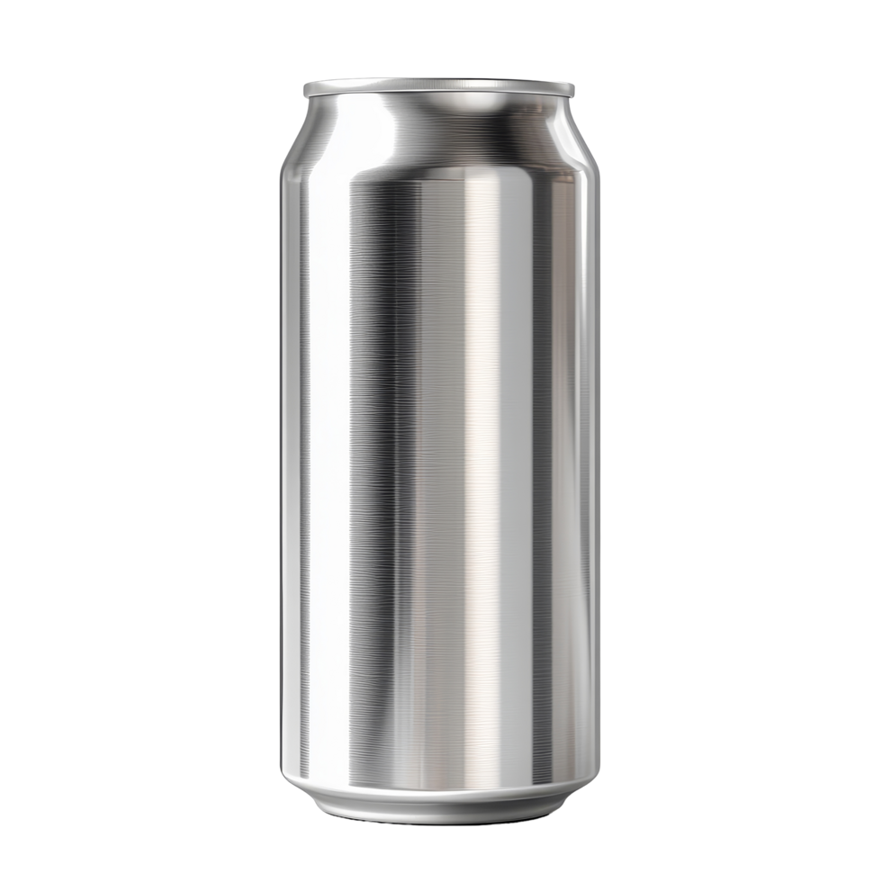 Sleek aluminum soda can mockup presented on a transparent background with a transparent hue, 330 ml Aluminum Soda Can Mockup on transparent background HighResolution P png