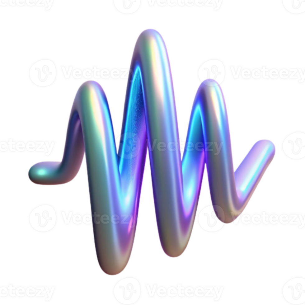 Iridescent Wave Abstract Illustration png