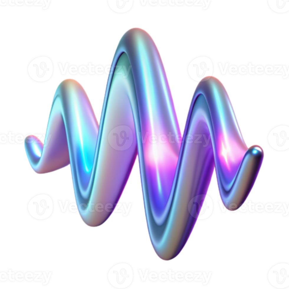 Iridescent Abstract Wave Background Graphic Resource png