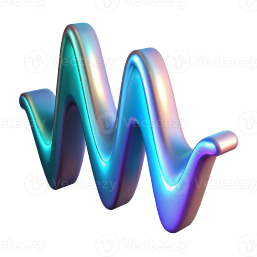 Iridescent Wave Abstract Background Design png