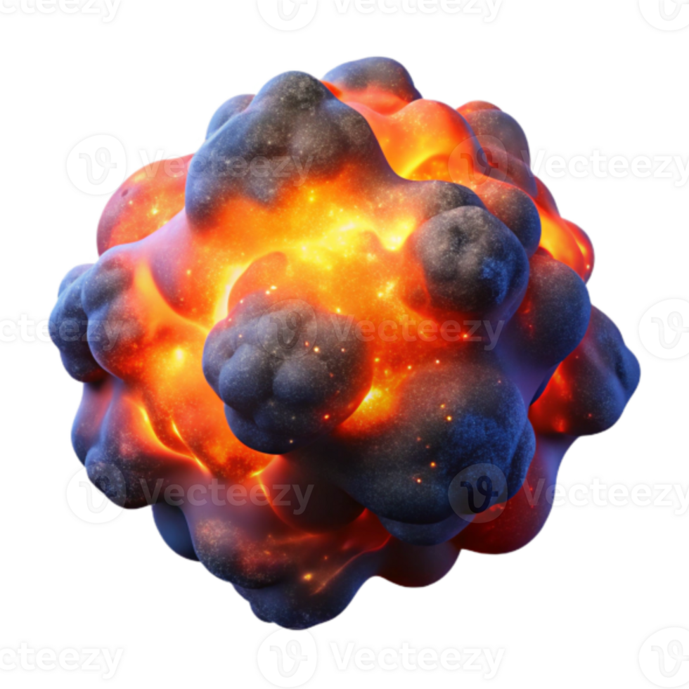 Fiery Cosmic Explosion Render png