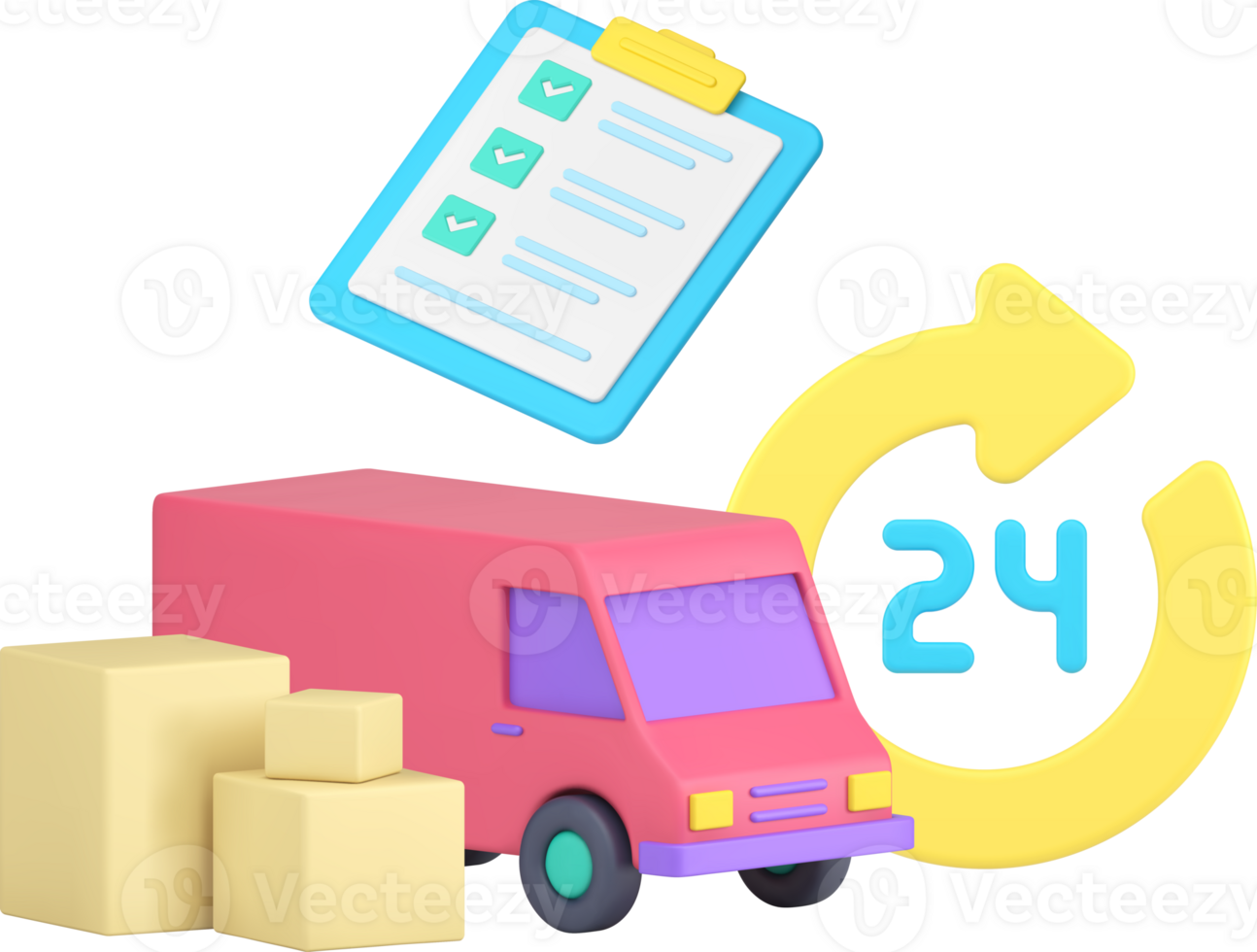 Express delivery moving always available service 3d icon illustration png