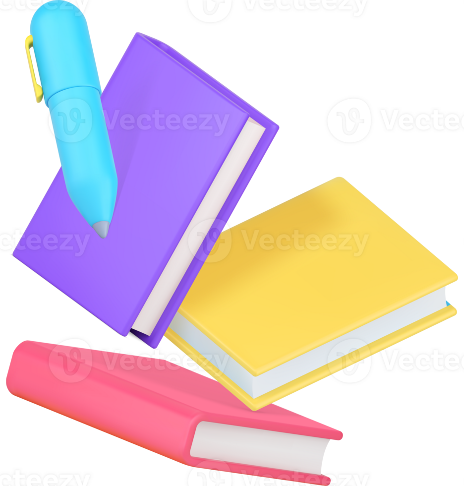 Paperwork planning productivity diary writing notes 3d icon illustration png