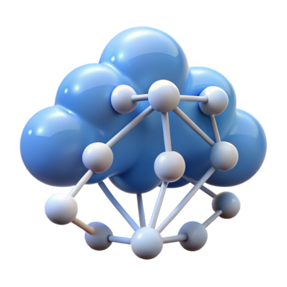 Illustration Cloud Computing Network Connection Abstract png