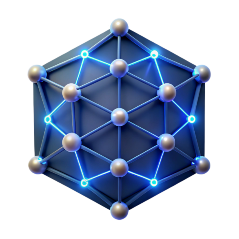 Illustration of a Complex Network Structure Hexagonal Geometric Abstract Background png