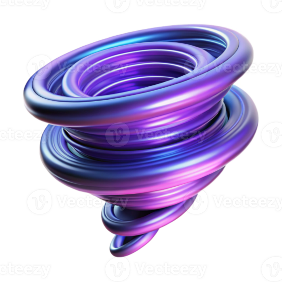 Abstract Render of a Swirling Purple and Blue Vortex png