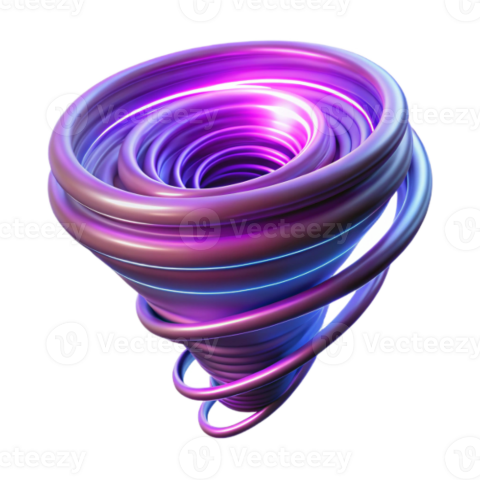 Abstract Render of a Purple and Blue Swirling Vortex png