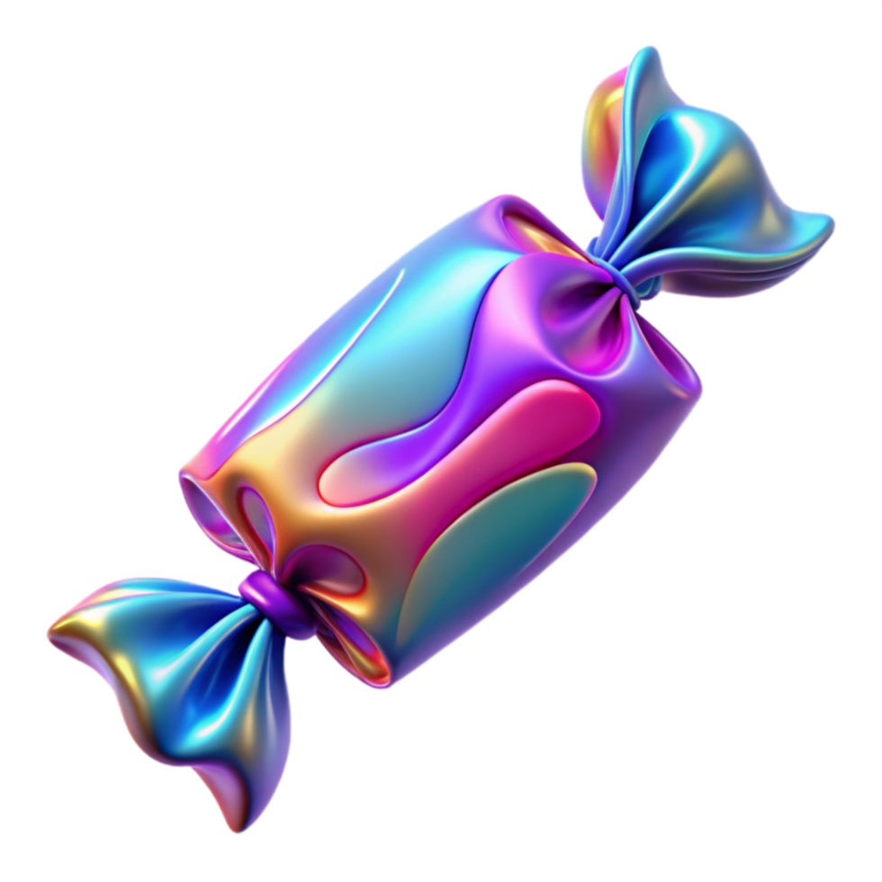 Vibrant Render of a Candy Wrapper Abstract Design png