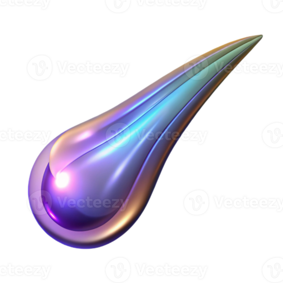 Iridescent Abstract Fluid Design Element png