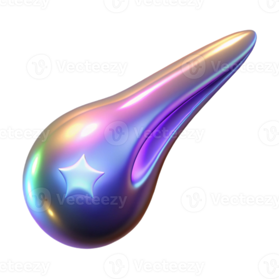 Iridescent Render of a Starry Orb Abstract Background png