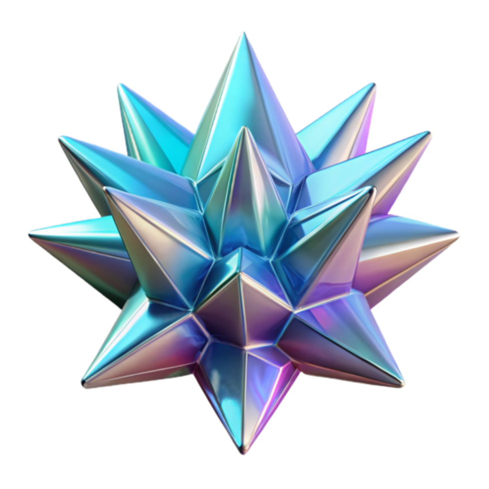 Iridescent Geometric Starburst Abstract Background Image png