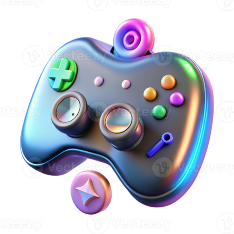 Vibrant Render of a Gaming Controller png