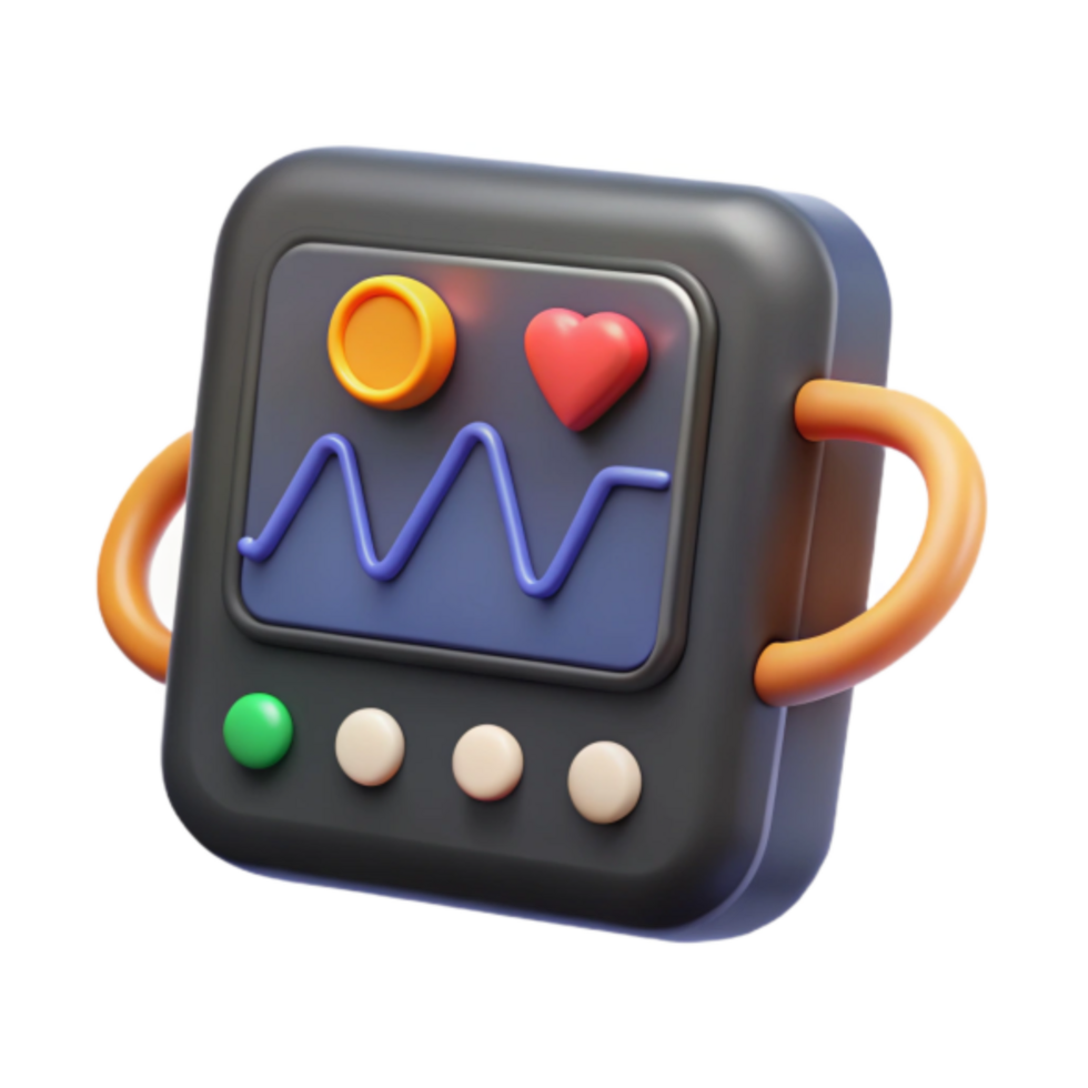 Render of a Cute Health Monitoring Device Illustration png
