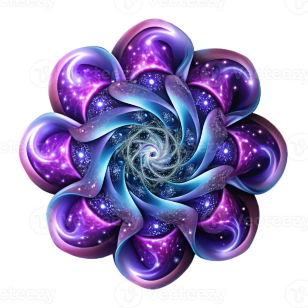 Cosmic Bloom Abstract Fractal Art Background Image png