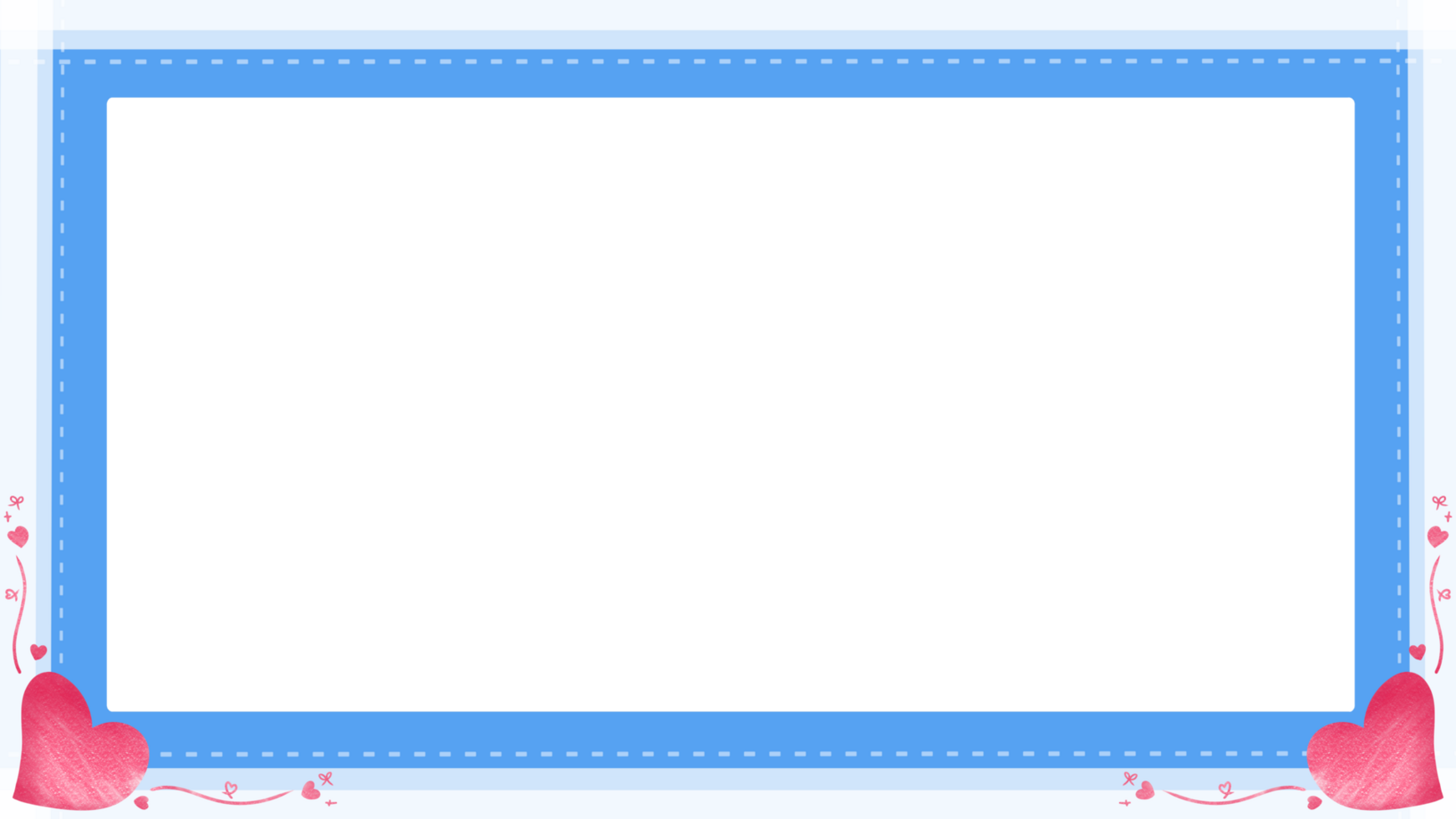 background decorated with blue frame and red heart png