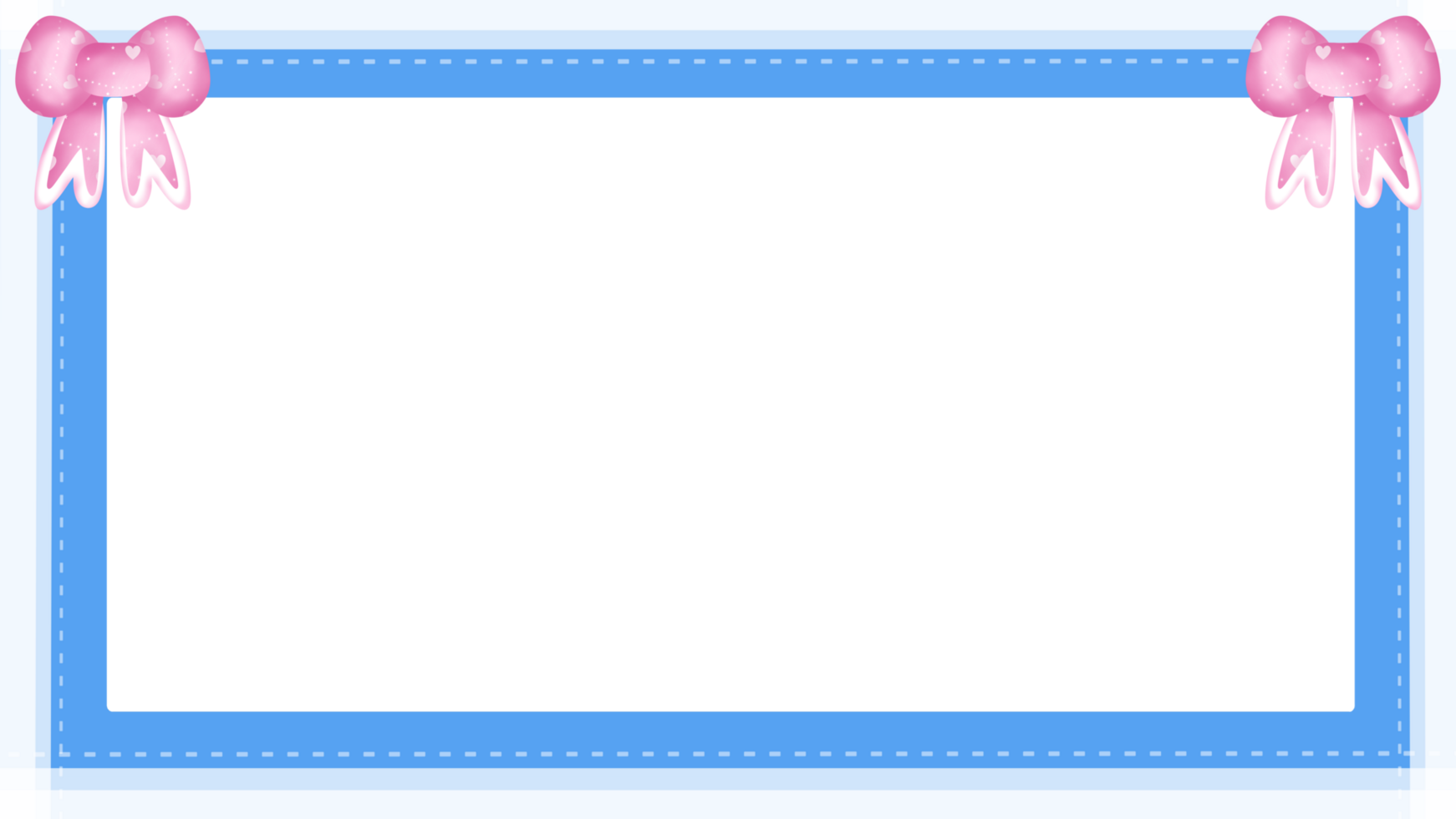 frame background decorated with blue frame and pink bow png