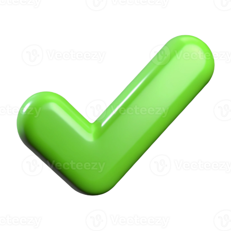 Isometric Green Checkmark Icon png
