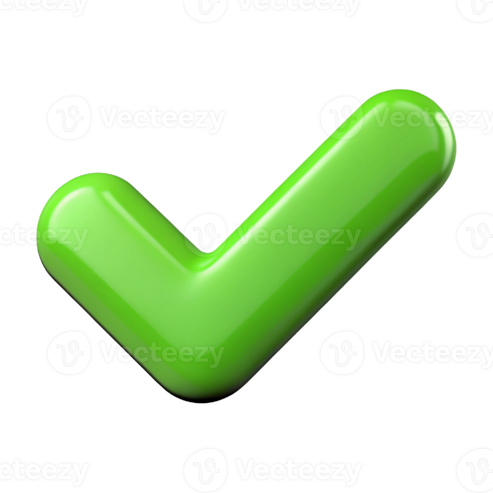 Green Isometric Check Mark Illustration png