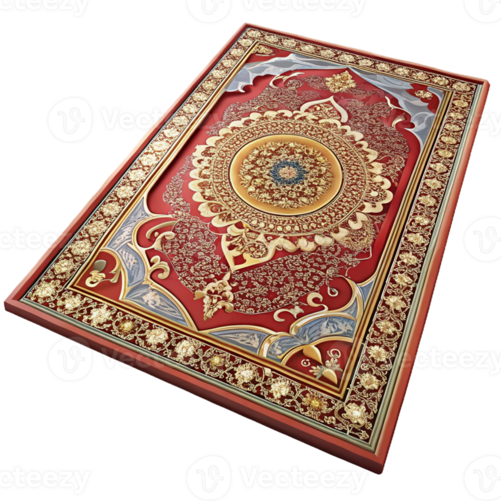 Ornate Red and Gold Decorative Panel png