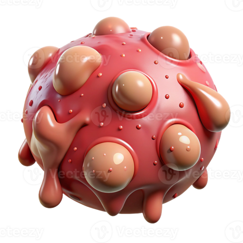 3D Rendered Abstract Blob png