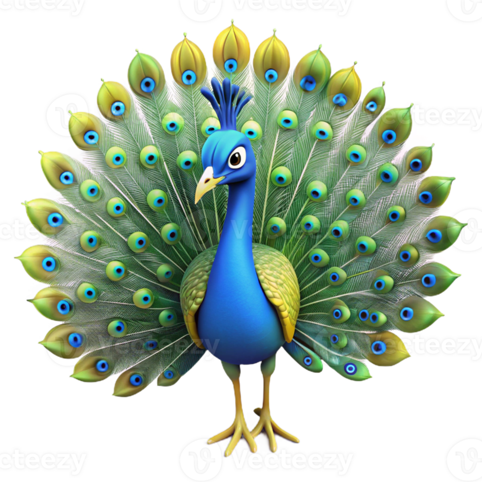 Peacock Feathers Spread Out png