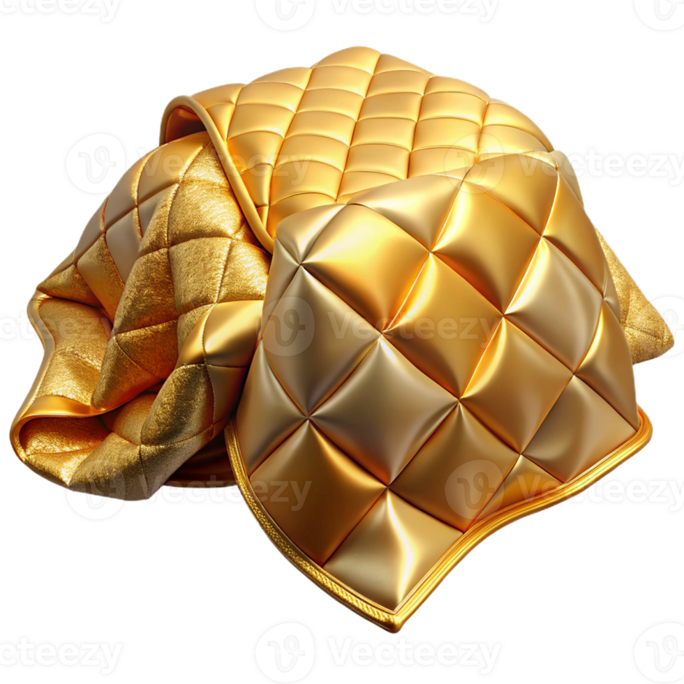 Golden Quilted Texture Abstract Design png