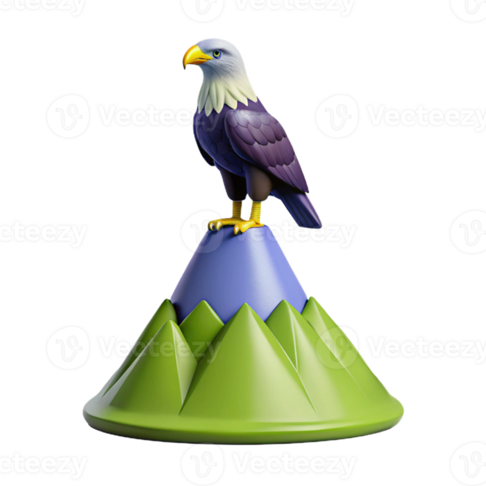 Purple Eagle on Mountain Peak png