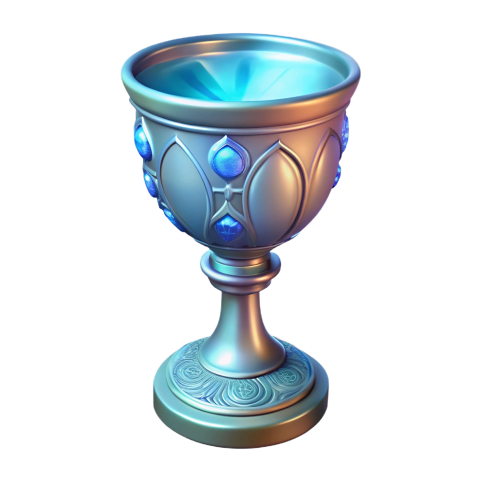 Glowing Chalice Isometric Render png