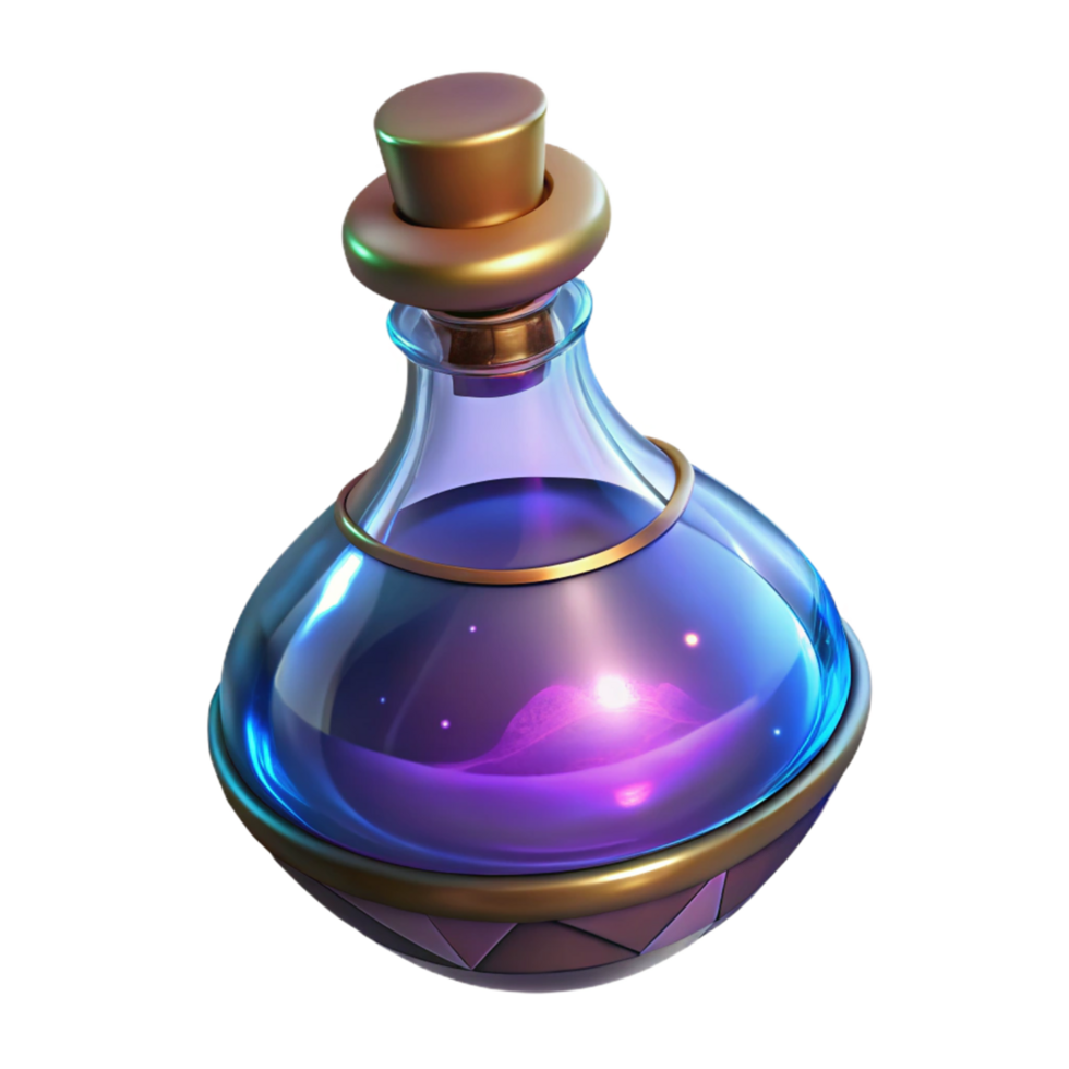 Glowing Potion Bottle png