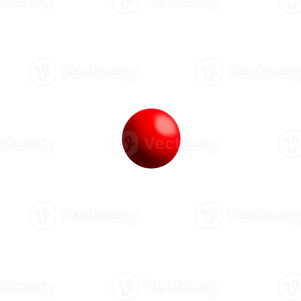 A single red sphere on a black background png