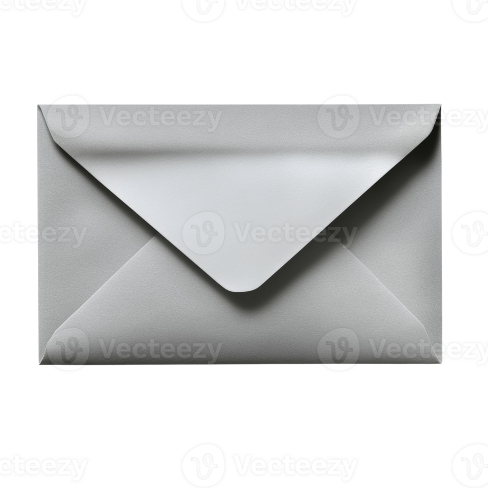 A Grey Envelope Lies Flat Against A Black Background png