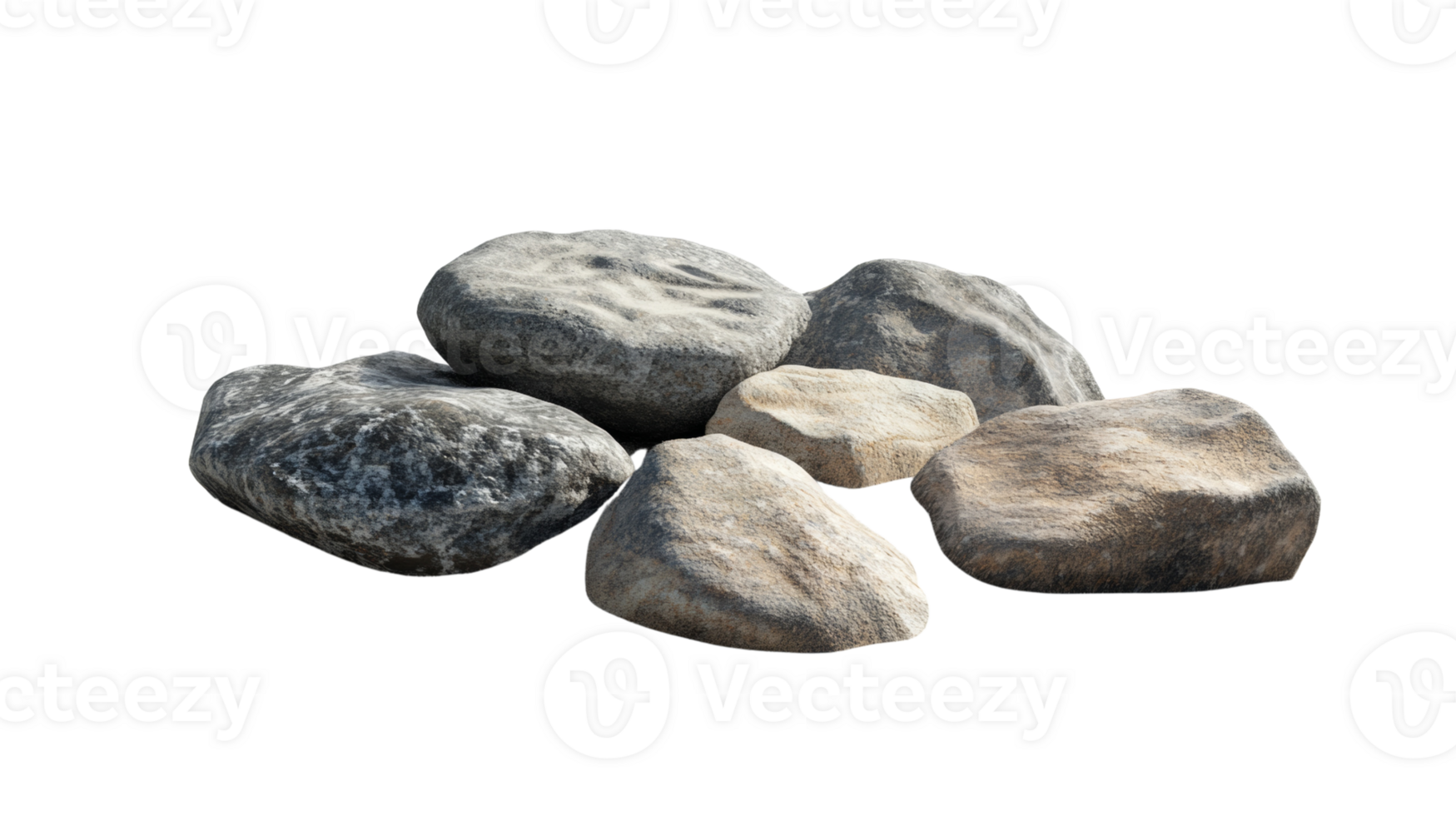 A Collection Of Gray And Tan Stones png