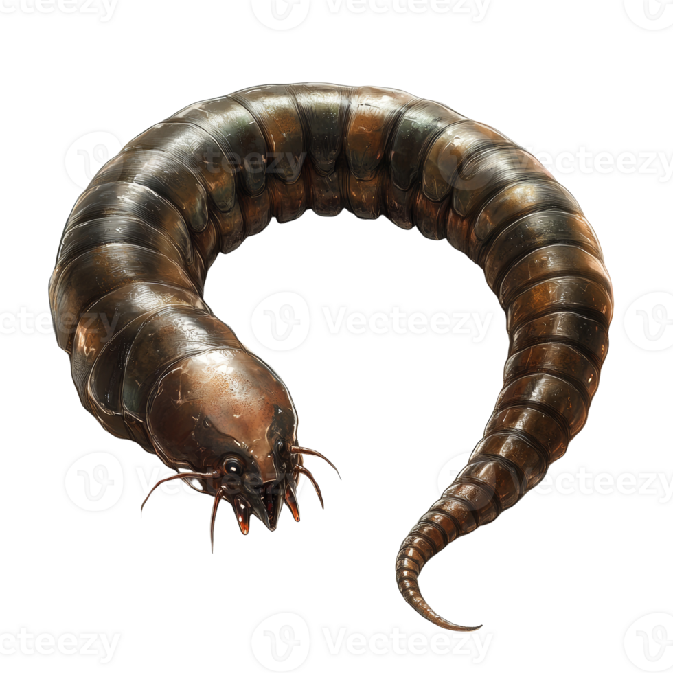 Segmented Aquatic Creature in a C Shape png
