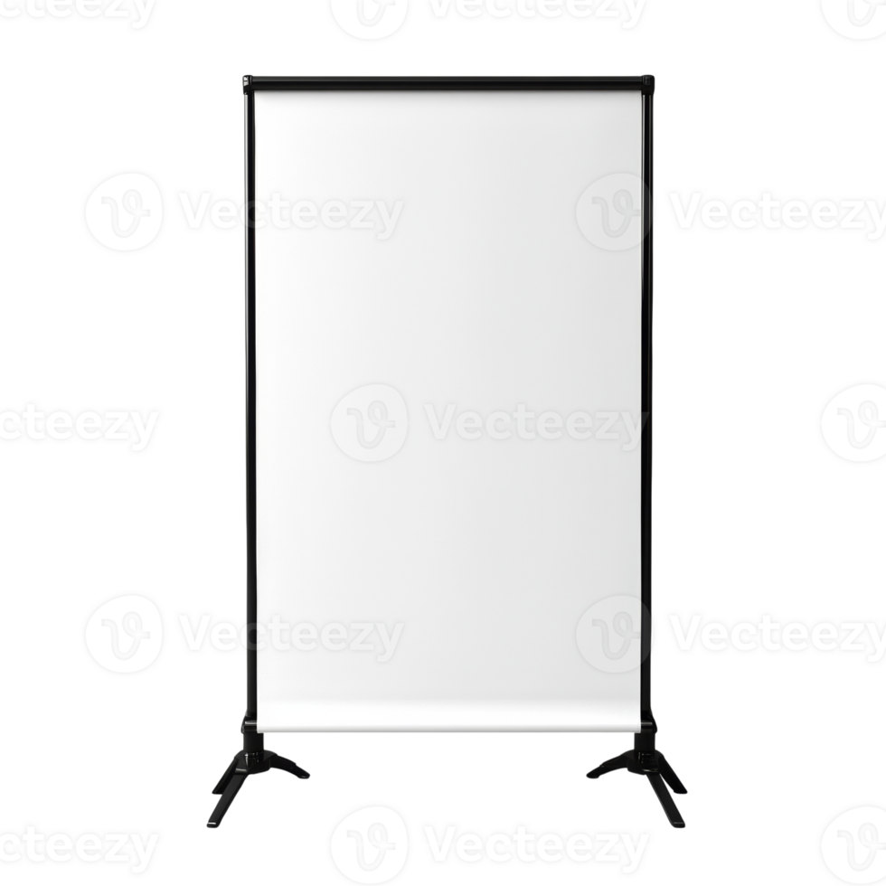 Blank retractable banner stand on display png