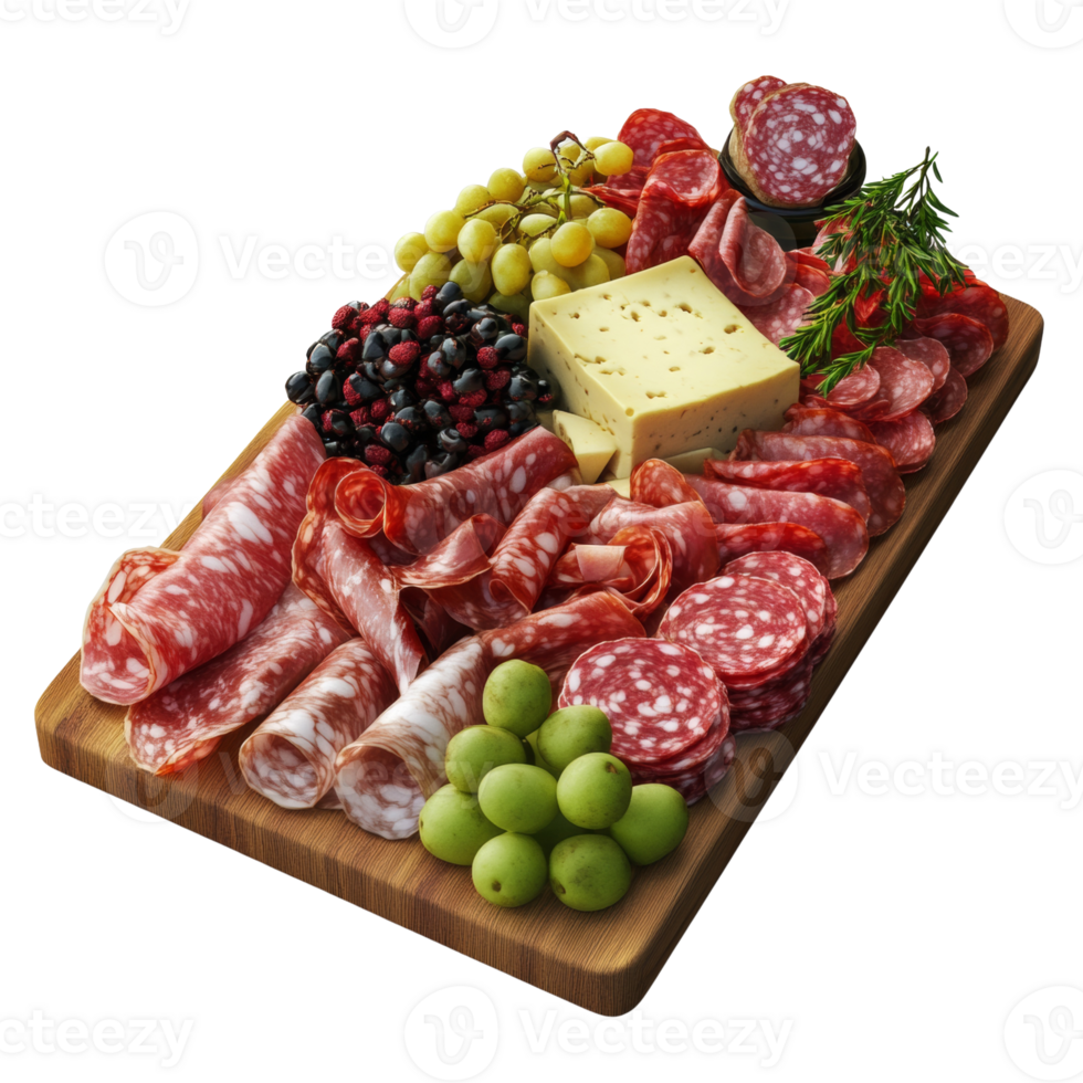 Delicious Salami Cheese And Fruit Platter Arrangement png
