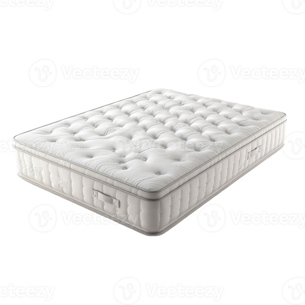 Luxurious White Mattress Isolated on Black Background png