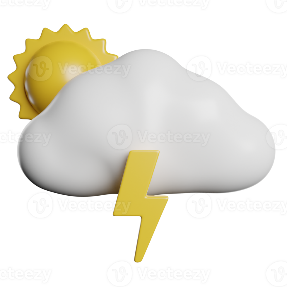 Strom Bolt Cloud Sun png
