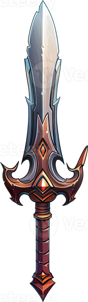 Ornate Fantasy Dagger With Gem Inlaid Hilt png