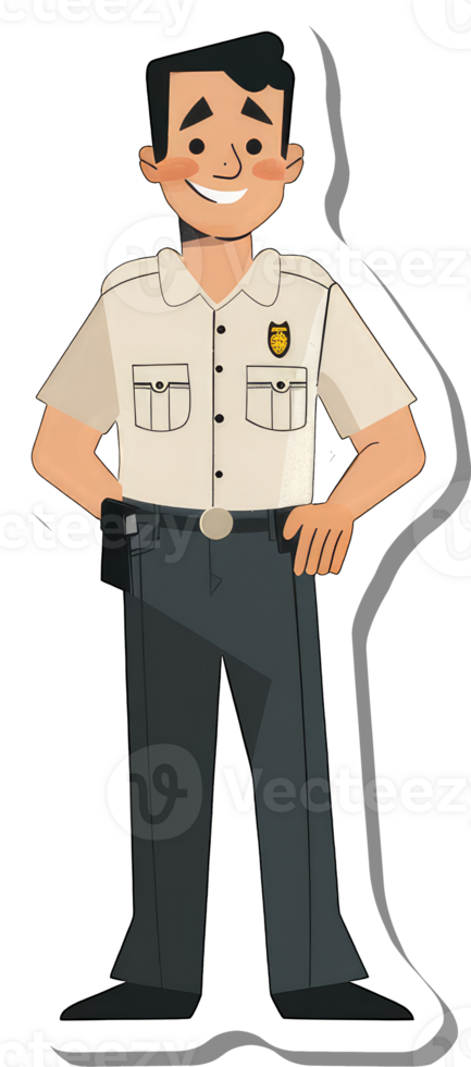 Smiling Park Ranger Character Illustration png