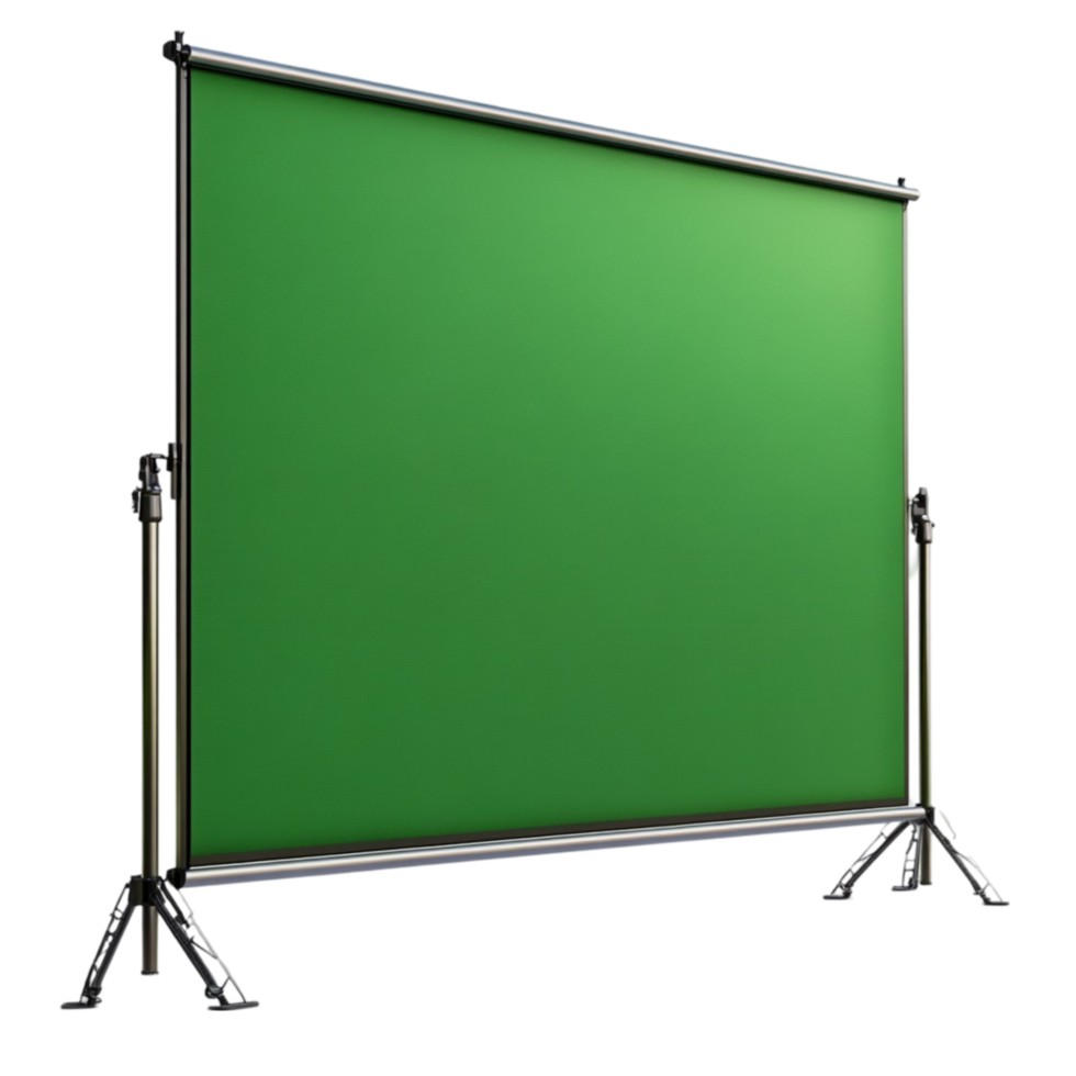 Green screen with tripod and stand png