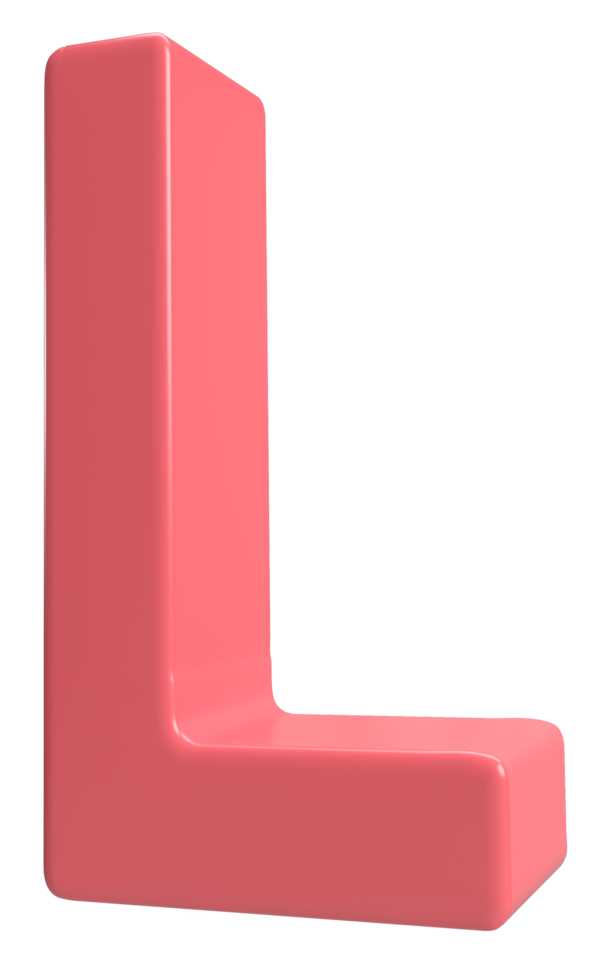 3D letter L png